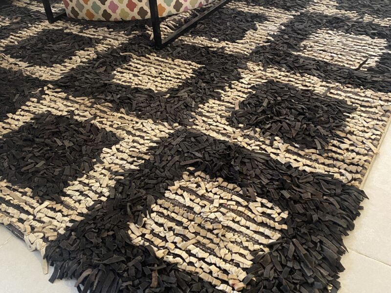 Handmade Indian natural leather carpet
