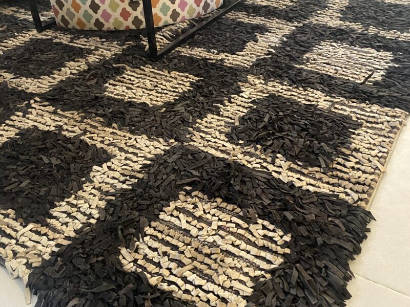 Handmade Indian natural leather carpet