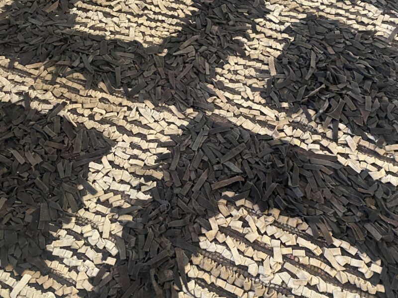 Handmade Indian natural leather carpet